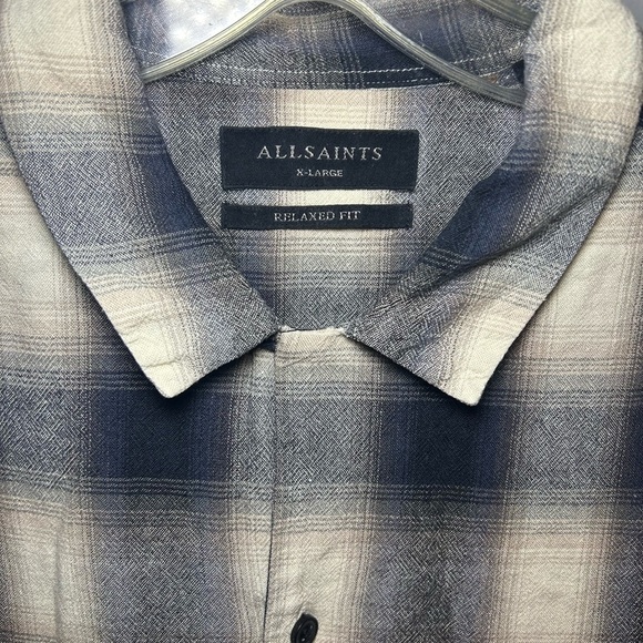All Saints flannel short sleeve button up - Picture 4 of 8